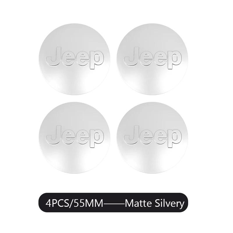 

4PCS ABS Electroplated Wheel Center Hub Caps for Jeep Renegade Wrangler JK JL Grand Cherokee Compass Car Exterior Accessories