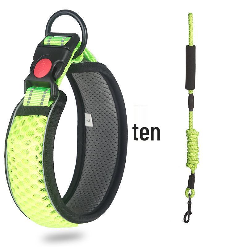 

Регулируемый светоотражающий дышащий сетчатый ошейник для выгула собак M (83g)