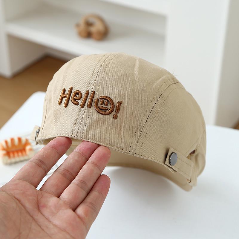 Koreanischer Stil Baskenmütze für Kinder: Leichte, Bestickte, Modische Kappe für Frühling & Sommer