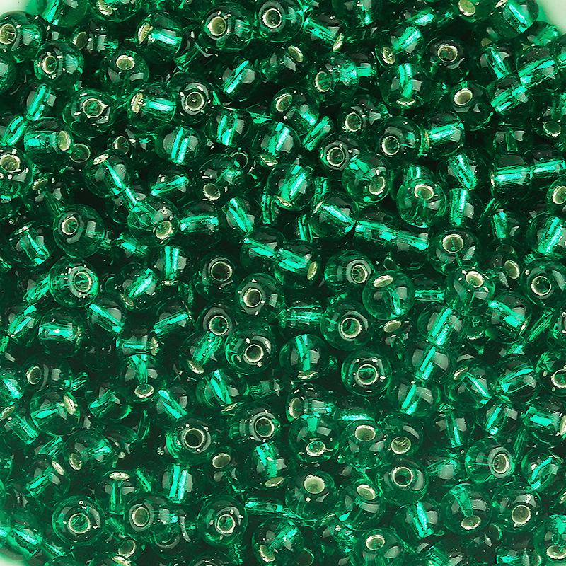 Versilberte 4mm farbige Glasperlen für DIY Armbänder und Accessoires