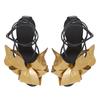 Fashion New Large Flower Summer Stiletto High Heel Fashion Sandals Women Sexy Banquet Wedding Bride Bridesmaid High-heeled Shoes 34-46