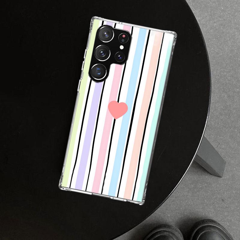 Rainbow Gradient Love Phone Case Cover for Samsung Galaxy S26 S25 Edge S24 S23 Ultra S22 Plus S21 FE S20 + Art Customized Fundas
