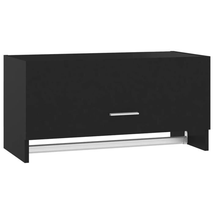 VidaXL Garde-robe Noir 70x32,5x35 cm Aggloméré