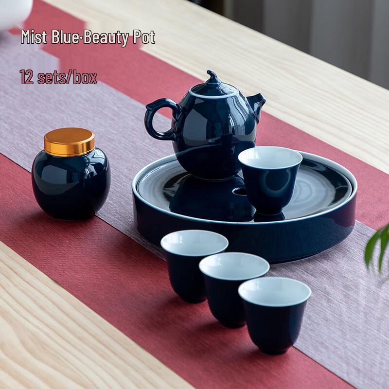 Chaxun Ceramic Travel Tea Set - One Pot Four Cups
