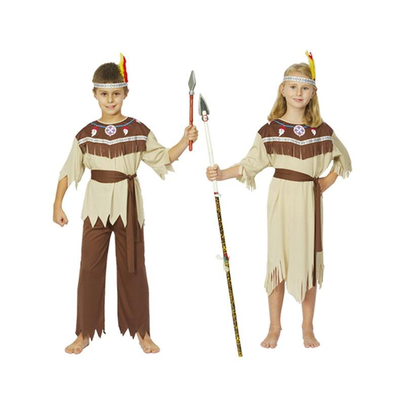 Children's Day Adult male Indian primitive savage costume, girl indigenous hunter sketch costume