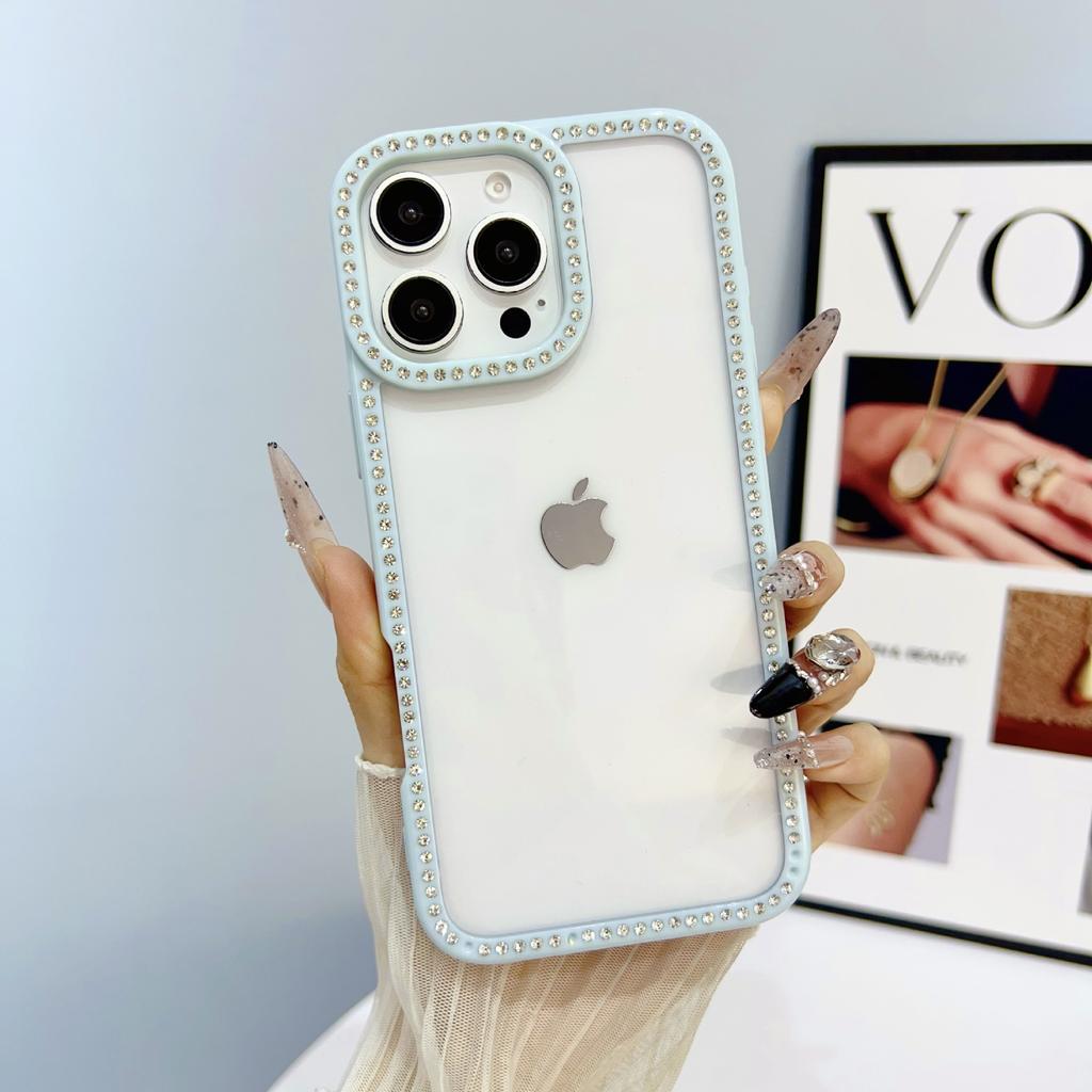 Flash drill edge drill mobile phone case is suitable for Apple 17PROMAX trendy personality 14/13 girl style 11/15 explosive case
