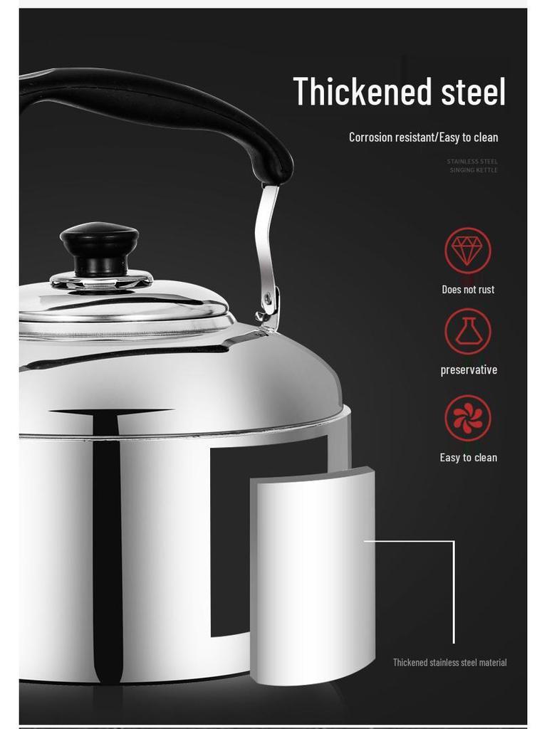 Large Capacity Stainless Steel Food Grade Kettle and Hot Water Teapot