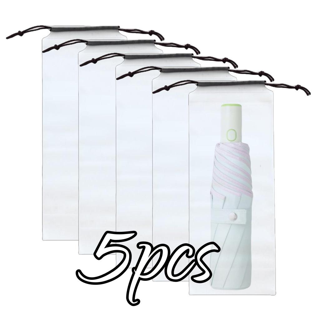 5/20pcs Waterproof Translucent Umbrella Storage Bag with Drawstring Portable Multi-purpose Pouch for Home Travel Organizer Essen