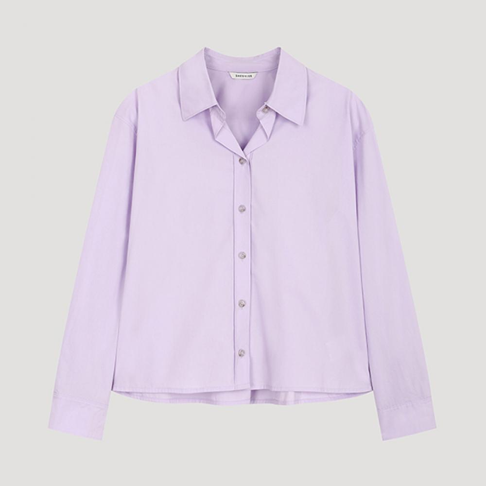 

[Она мисс] Укороченная рубашка с открытым воротником SwwSto11070 Lv light violet/55