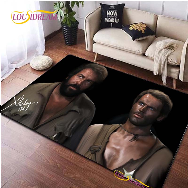 Bud Spencer & Terence Hill Szőnyeg Nappalihoz Hálószobai Szőnyeg Konyhai Ajtó Gyerekek Csúszásmentes Padlószőnyegek fotózási kellékek Alfombra Szőnyeg