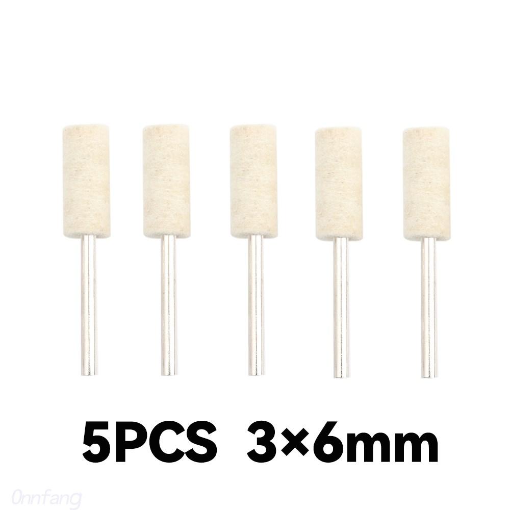 10Pcs/5Pcs Wool Felt Mounted Polishing Buffing Wheel OD 3-10mm Grinding Head for Dremel Drill Rotary Tool 3mm Shank