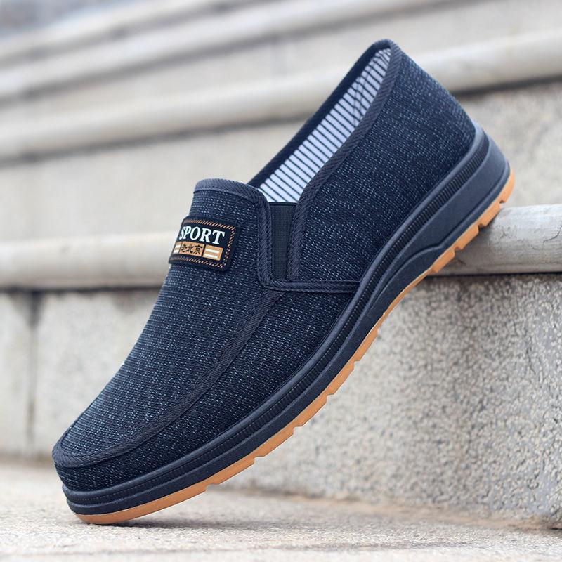 Mens Casual Shoes Slip on Canvas Sneakers Breathable Summer Walking Loafers Non Slip Comfortable Youth Skate Flats