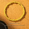 Retro Chinese Style Snake Year Filigree Flower Ball Bracelet - Gold Embroidered Lucky Bead Jewelry for Women