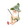 Garden Gnome Outdoor Statue, Gnome Decoration For Yard Fishing Gnome Statue Outdoor Garden Decor, Fishing Guy For Waterfalls