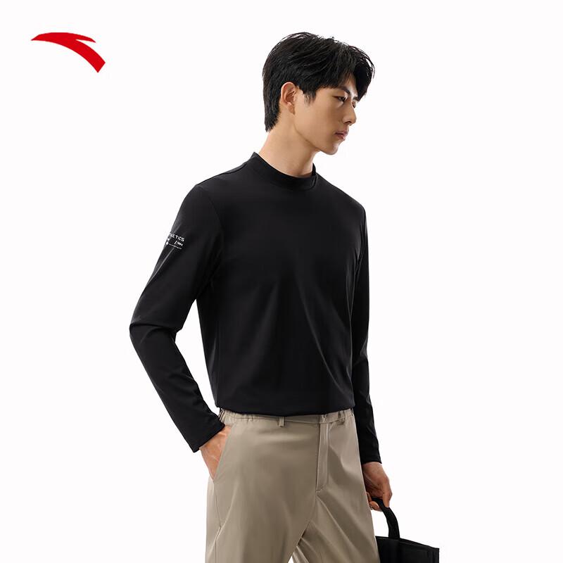 Anta Men s Zero Pressure Fleece Lined Semi-High Collar Long Sleeve T-Shirt XL