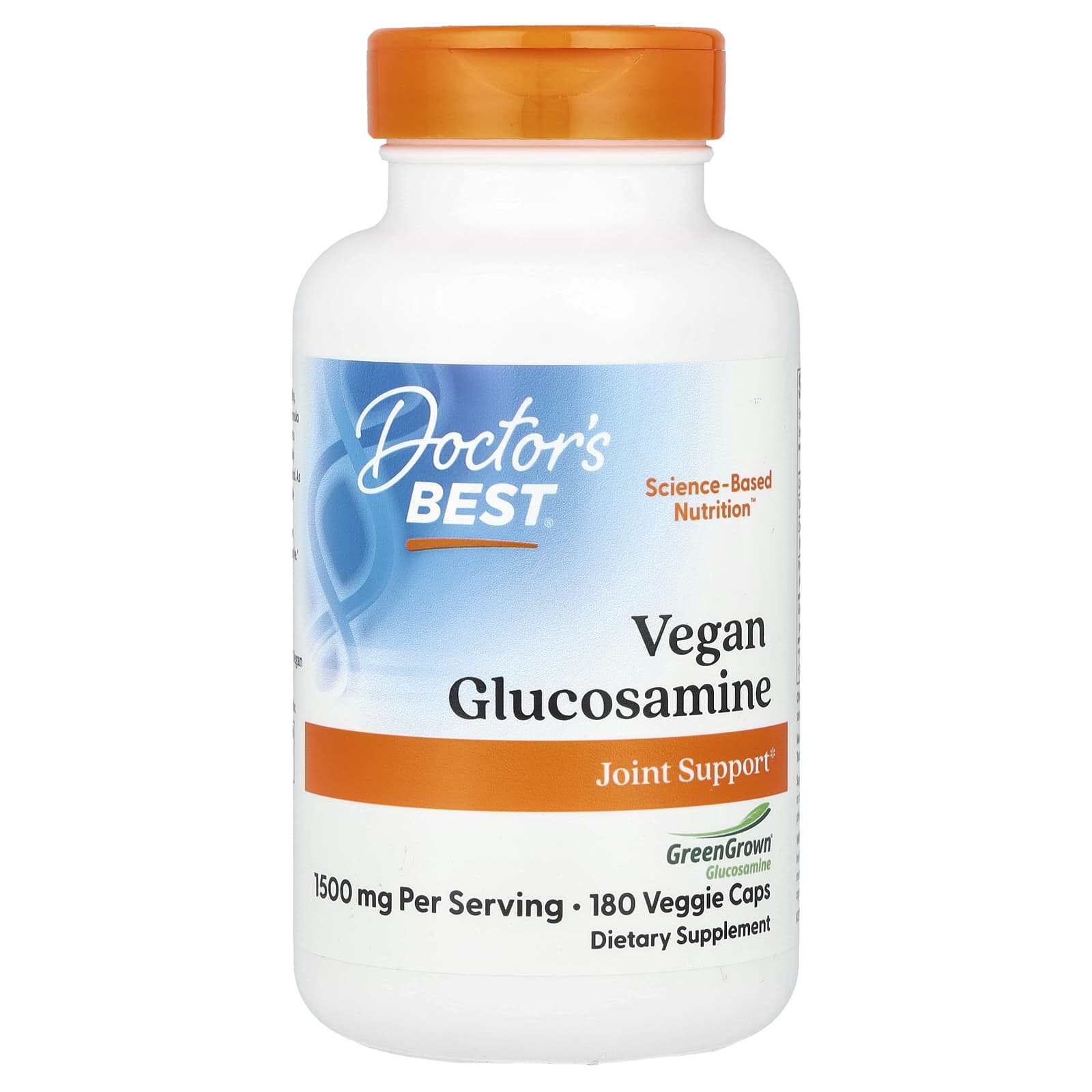 

Doctor S Best, Vegan Glucosamine, with Greengrown Glucosamine, 750Mg, 180 Veggie Caps