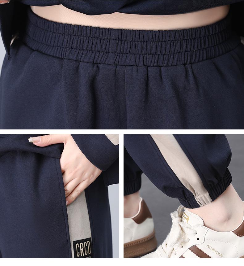 Casual Women's Spring/Autumn 2025 Sweatshirt Set: Fashionable Two-Piece, Age-Reducing Mom Outfit.