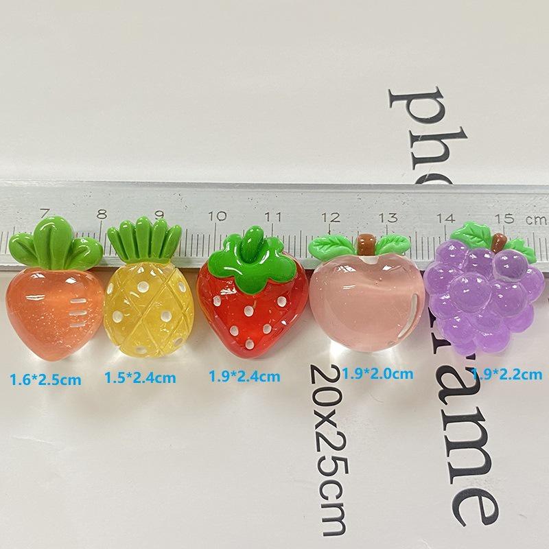 Colorful Strawberry Diy Accessories For Water Bottles And Phone Cases Wholesale Resin Embellishments