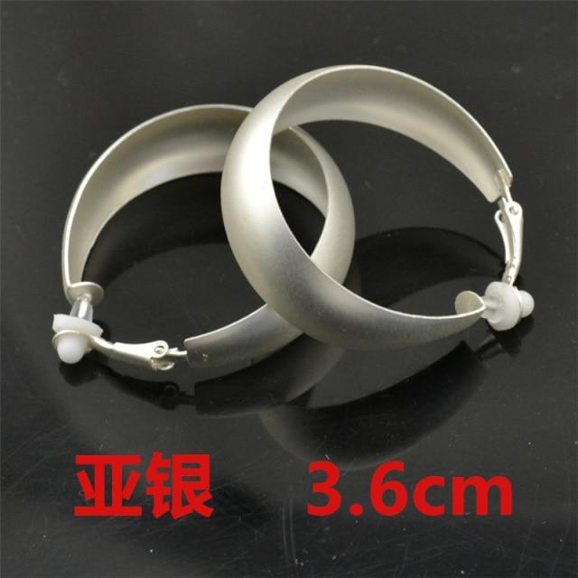 Clip On Earrings Fashionable Jewelry Women Non Pierced Chic Accessories Rose Gold Tone Loop Big Circle Statement Exaggerated Personality Ladies