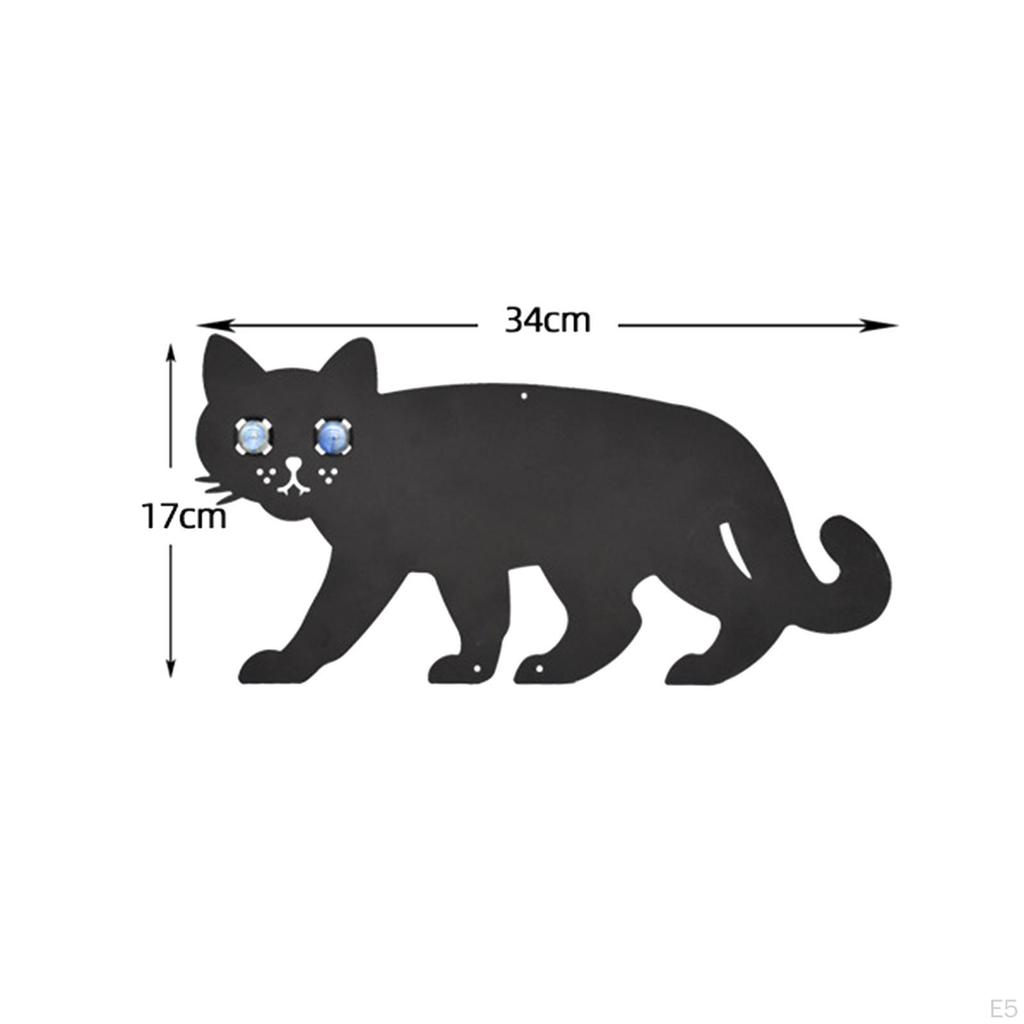 Elegant Black Cat Garden Stake for Outdoor Halloween Decor