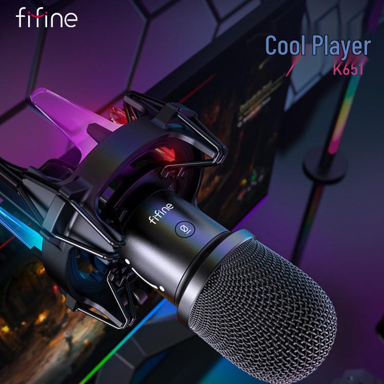 Fifine K651 Dynamic Gaming Microphone with Noise Reduction for Streaming and Recording.