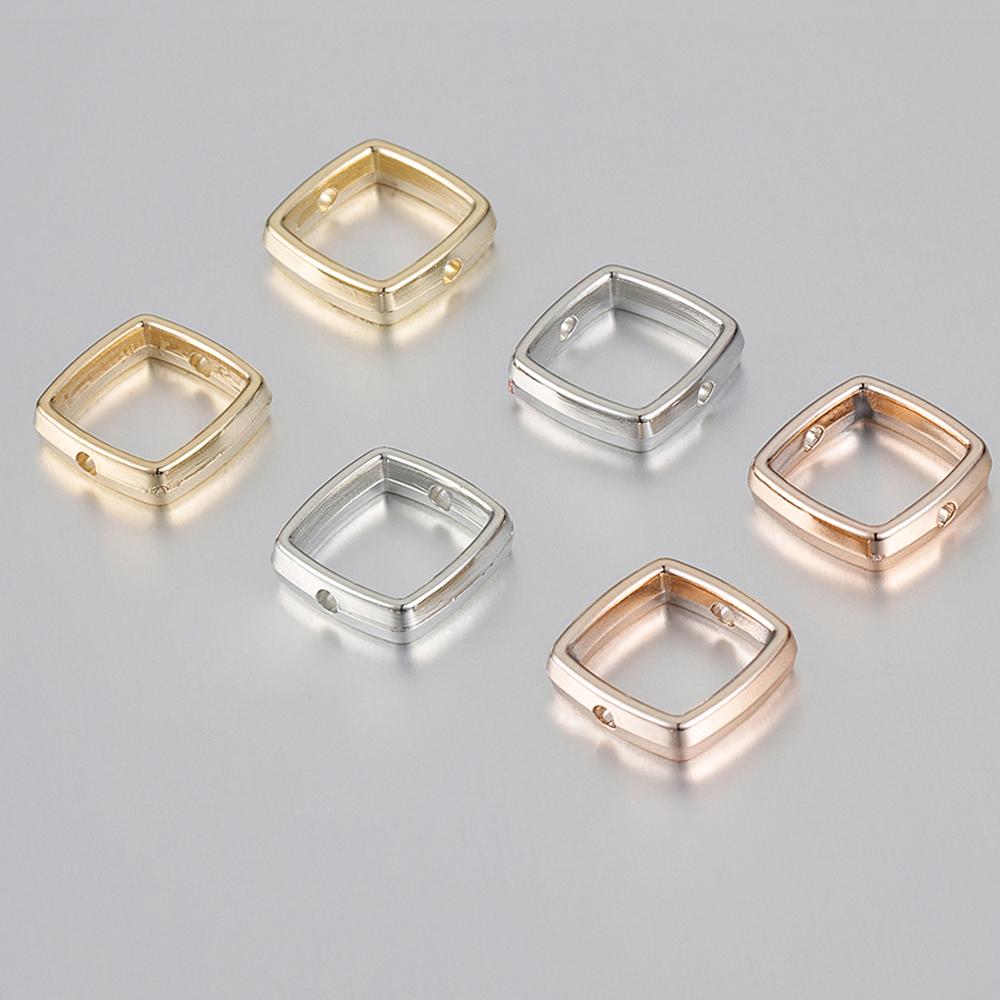 50pcs Love Heart Two Hole CCB Beads Frame Spacer Beads DIY Necklace Bracelet Connectors Pendants Jewelry Making Accessories