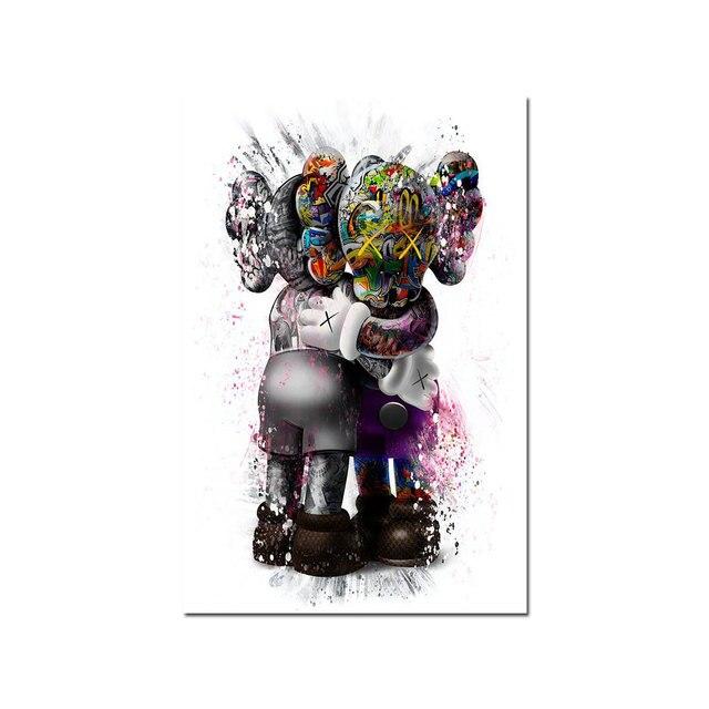 

Абстрактное граффити, уличное искусство, любовник, поцелуй, холст, картина, голова Давида, скульптура, постеры и принты, настенная картина для гостиной 21*30cm
