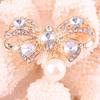 Handmade Bow Pearl Crystal Brooch Wedding Pin Female Buckle Exquisite Hypoallergenic Luxury Enamel Long-lasting Color Accessory