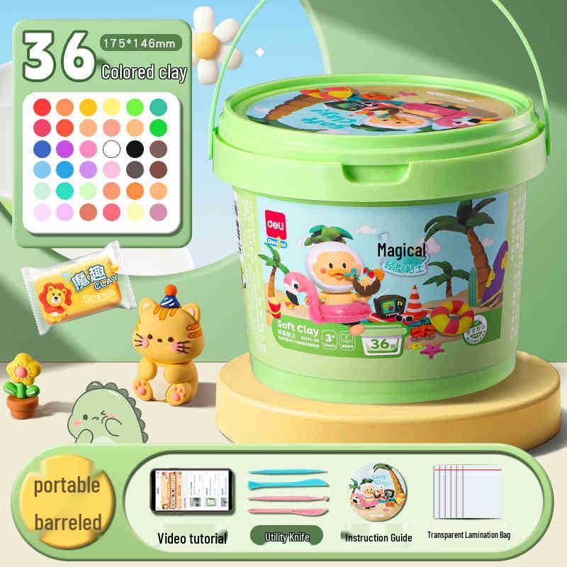 24-Color Food-Grade Playdough for Kids: Safe Light Clay for Kindergarten Modeling