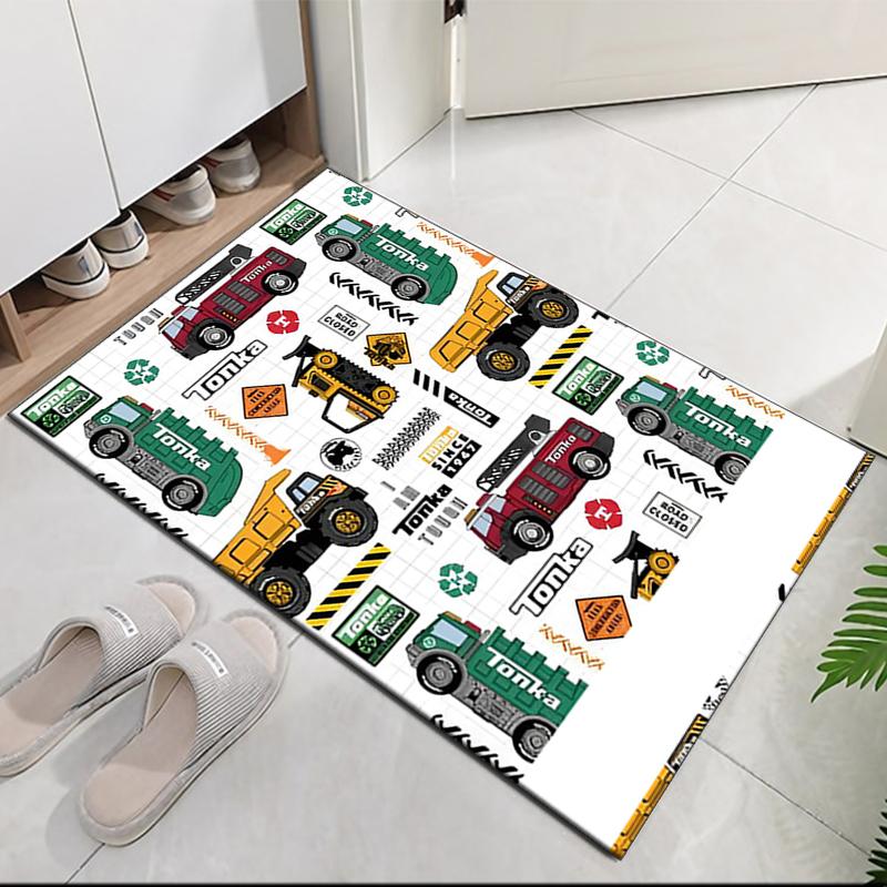 Truck Printed Carpet, for Office Chair Living Room Bedroom Kitchen Room Decor Gifts.