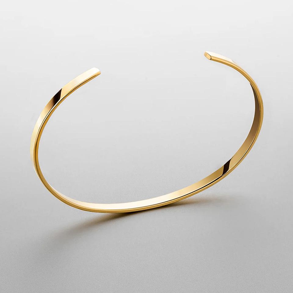 eManco Men's Stainless Steel Open Design Bracelet - European & American Fashion.