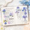 15pcs Floral Patterns Kawaii Creative Plant Stickers Pack Hand Tent DIY Stick Labels Scrapbooking Material Junk Journal Supplies