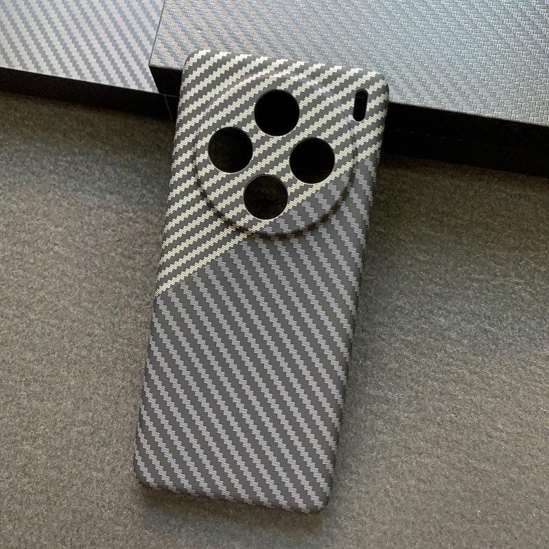Original Funda For Vivo X100 Pro X100 Ultra Case Carbon Fiber Texture Matte Hard Cover For Vivo X100s X200 Pro X90 Plus Bumper