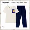 Summer imitation cotton Korean fresh floral pajamas women can wear pastoral casual women's short-sleeved loungewear suit