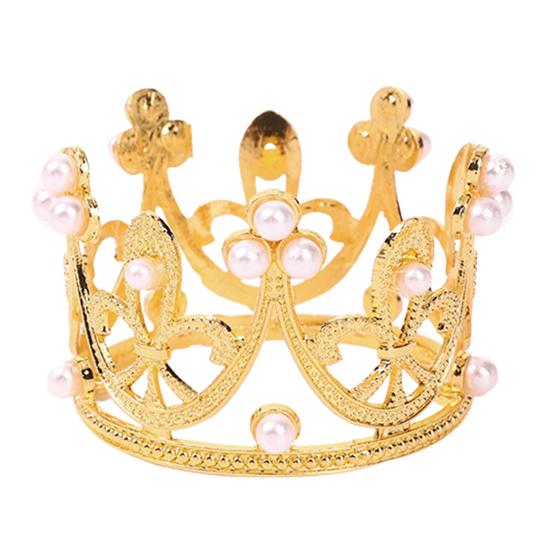 

Топпер для торта Узор короны из стразов Многоразовый сплав Для детского праздника, дня рождения, Вставки для торта, Аксессуары для выпечки золотистый