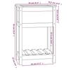 Plant Pot with Shelf White 54 X 34.5 X 81 Cm Solid Pine Wood