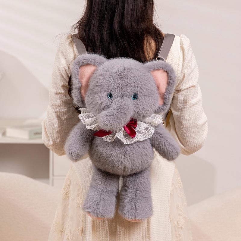 Cute Cute Baby Elephant Doll Plush Toy Elephant Doll Girl Bag Child Company Soothing Doll