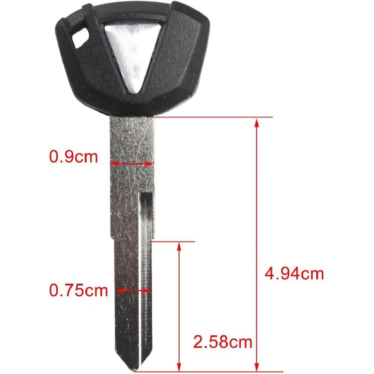 3PCS Duplicate Key Blank Key Uncut Replacement for Kawa-saki Ninja 650 Ninja1000 Versys650 1000 Vulcan s 650 Nomad KLR 650 KLX ZX-6R ZX-10R ZX-14R