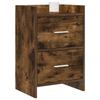 Nightstand Smoked Oak 40 x 30 x 60 cm Engineered Wood