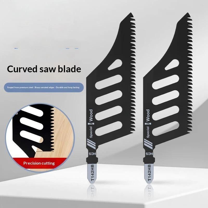 1/5Pcs T Shank Flush Cutting Replacement Blades Curved Jigsaw Blade For Precision Precision Ground Teeth