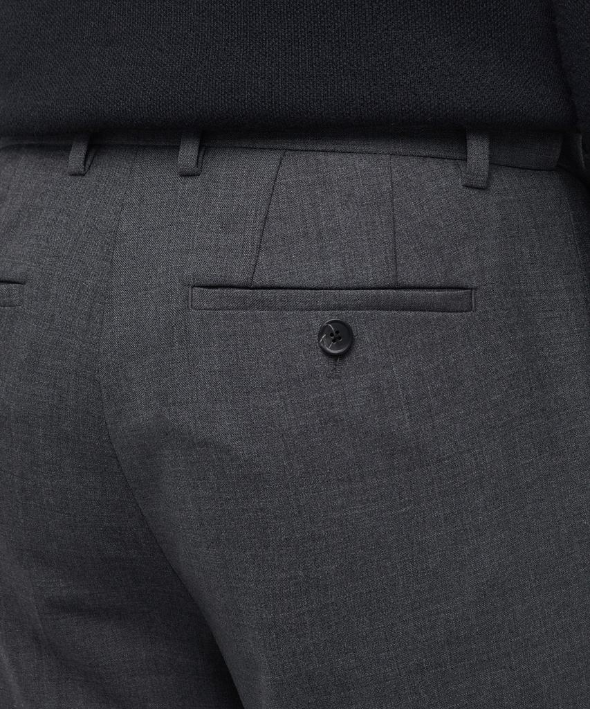 MUSINSA STANDARD Wool Semi-Wide Hidden Banding Slacks [Medium Gray]