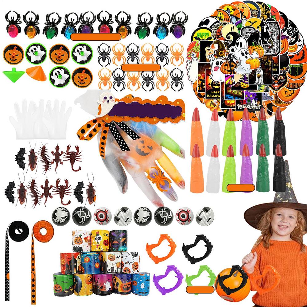 Halloween Party Favors Silicone Halloween Tiny Toys Goody Bag Fillers 223 Pieces Halloween Treat Prizes Halloween Party Bags For