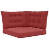 Outdoor Sofa Cushion Set 3 Pcs Burgundy Polyester