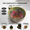 Ceramic Swirl Berry Washing Drain Bowl Dynamic Vortex Fruit Cleaning Bowl  for Vegetable Fruits