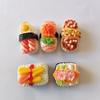 100PCS Sweet Sushi Miniature Flat Back Resin Cabochons for Hairpin Scrapbooking DIY Home Decor Resin Craft Dolls Accessories
