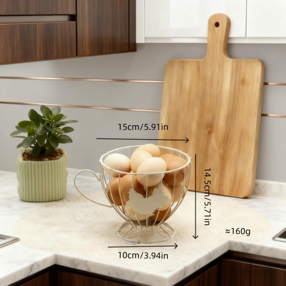 Fashion Iron Egg Storage Basket Hollowed-out Creative Coffee Capsule Holder Large Capacity Egg Storage Rack Home Decor