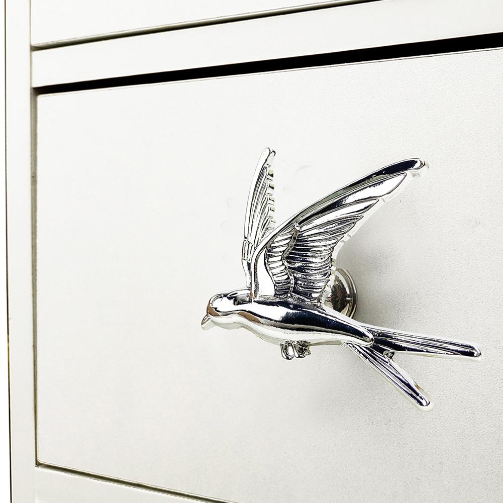 Bird Shape Handles Zinc Alloy Furniture Handle Cabinets Door Knobs Children Drawer Pulls Kitchen Cupboard Knob Furniture Hardwae