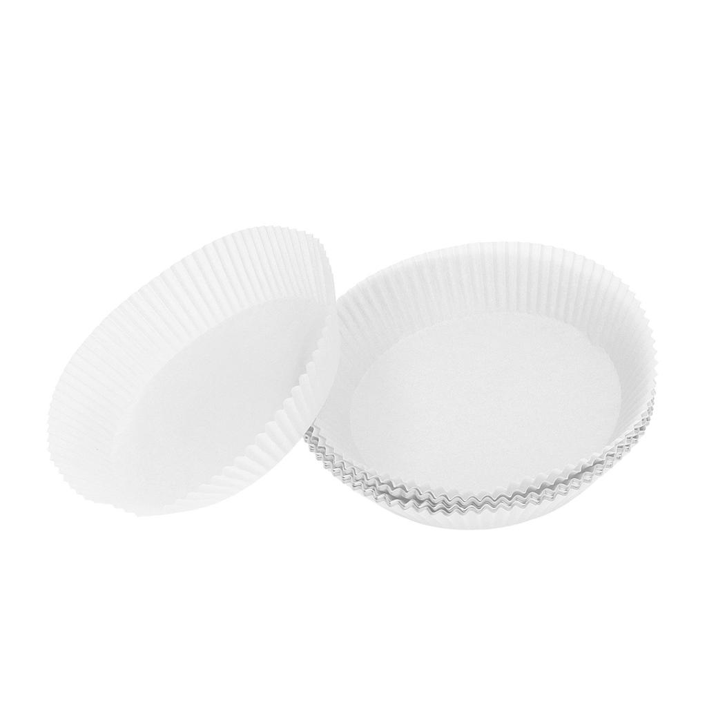 50PCS Fryer Paper Liner Round Disposable Non Stick Fryer Baking Paper for Kitchen Microwave Oven Cooker