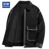 ROMON Men's Luxury Cashmere Wool Blend Short Coat