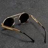 Round Steampunk Sunglasses Men Vintage Rimless Sun Glasses For Women Metal Punk Sun Glasses Elastic Temples Lentes